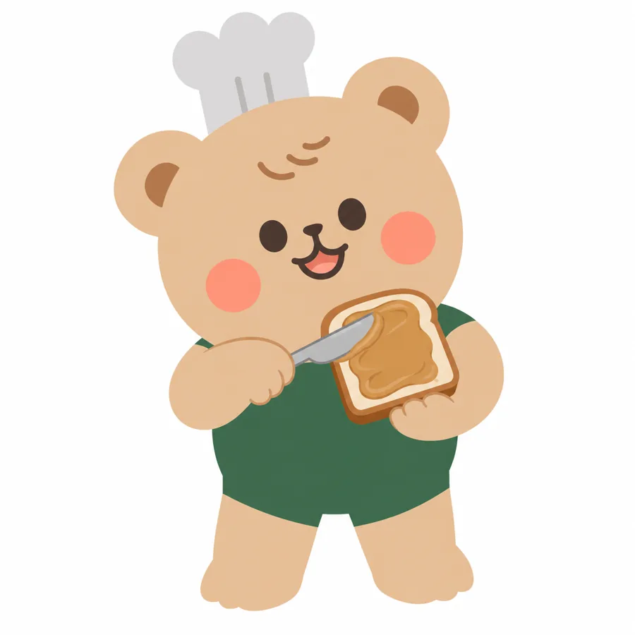 พี่หมี Toast Friend กับขนมปังทาเนยถั่ว
