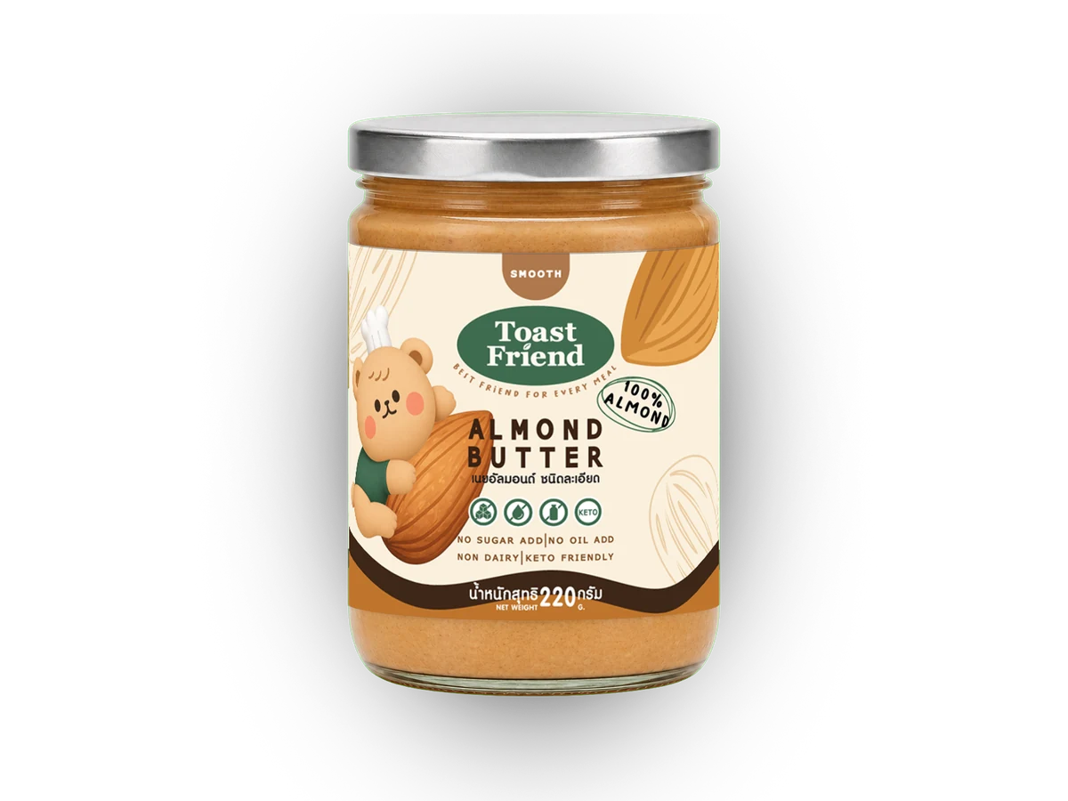 เนยอัลมอนด์ ชนิดละเอียด Toast Friend 220 กรัม