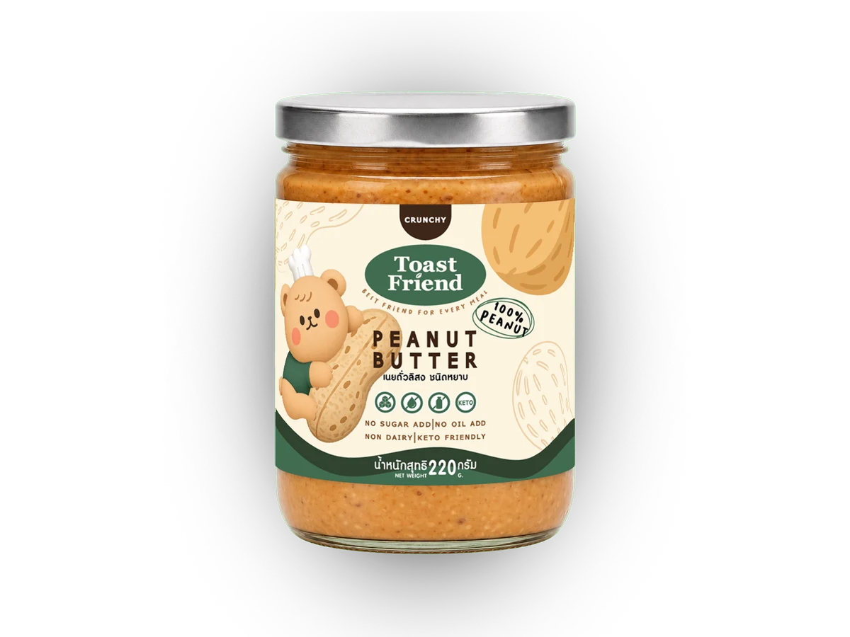 เนยถั่วลิสง ชนิดหยาบ Toast Friend 220 กรัม