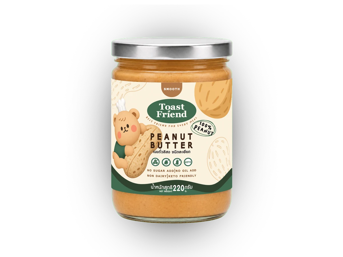 เนยถั่วลิสง ชนิดละเอียด Toast Friend 220 กรัม